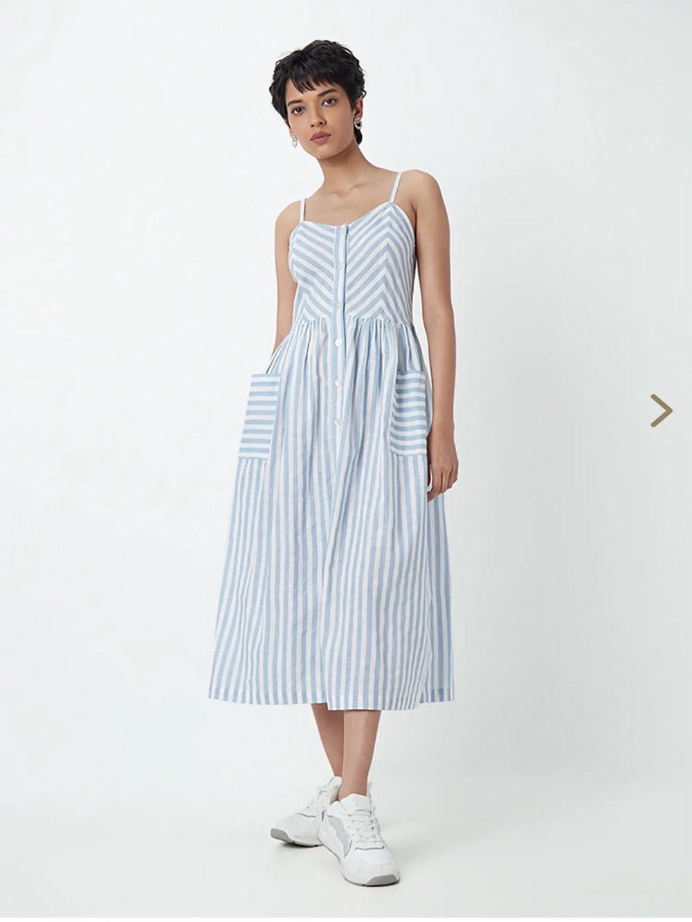 NWT Bombay Paisley by Westside blue striped dress